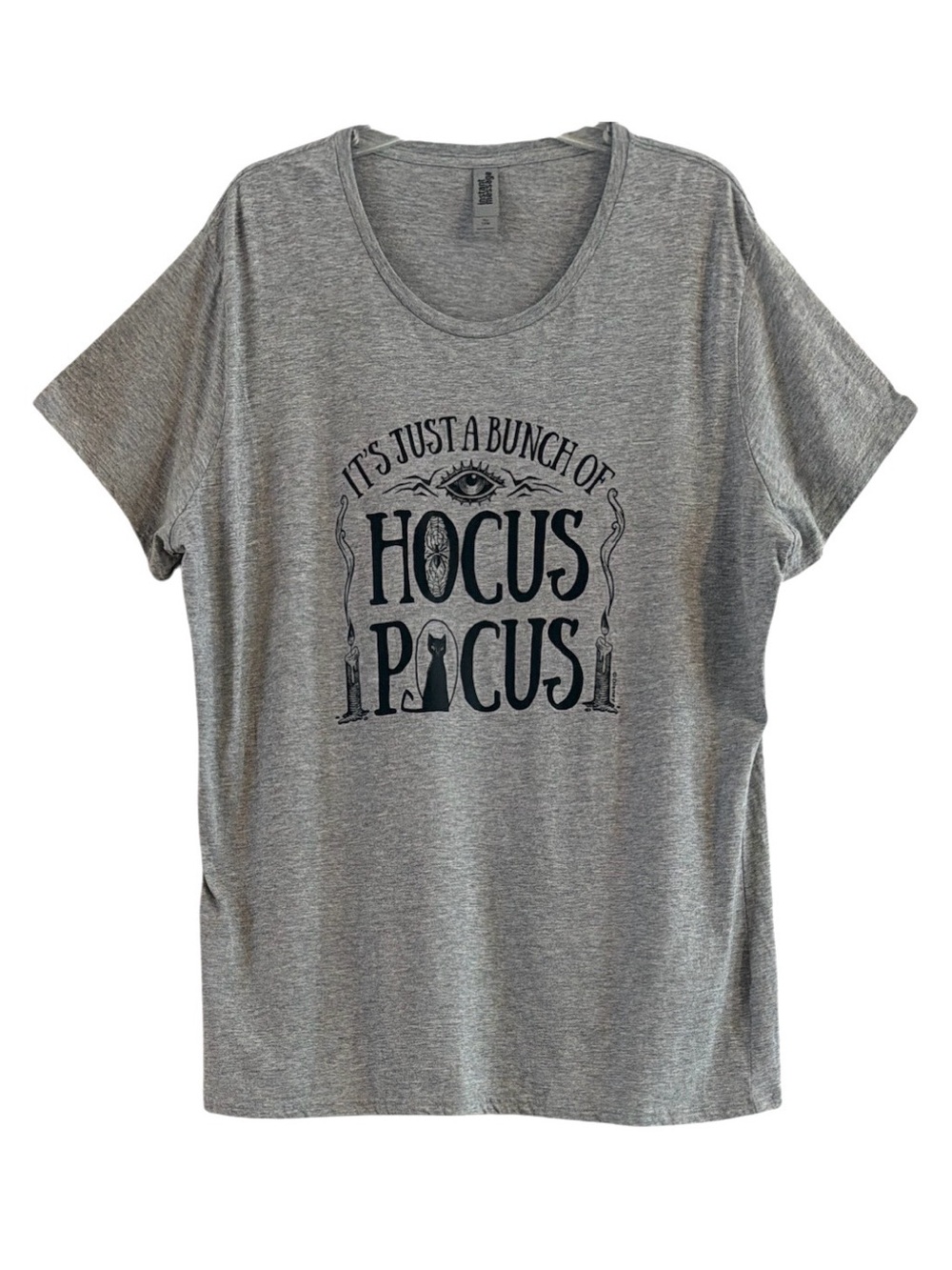 Disney Hocus Pocus Gray Graphic Tee Plus Size 1XW Sanderson Sisters
